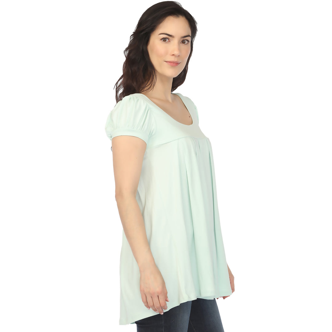 Aqua Cap Sleeve Tunic Top Small