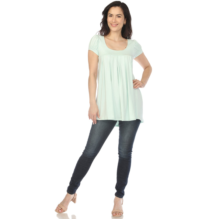 Aqua Cap Sleeve Tunic Top Small