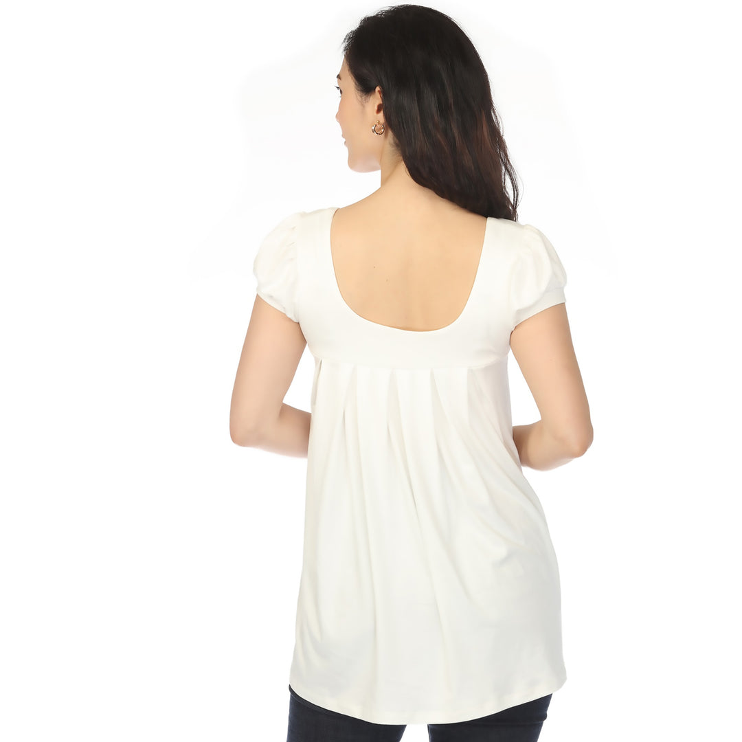 Off White Cap Sleeve Tunic Top Small
