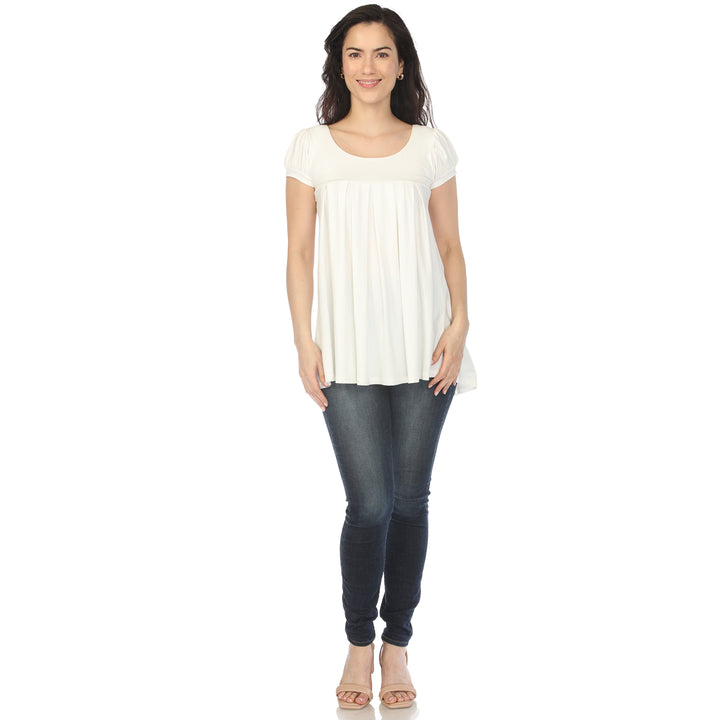 Off White Cap Sleeve Tunic Top Small