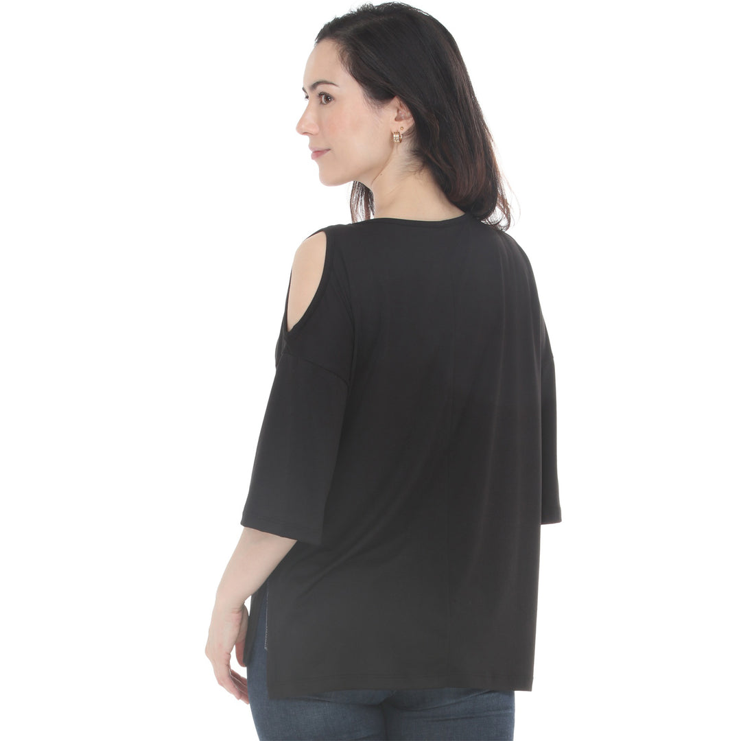 Women’s Casual Cold Shoulder Pullover Top