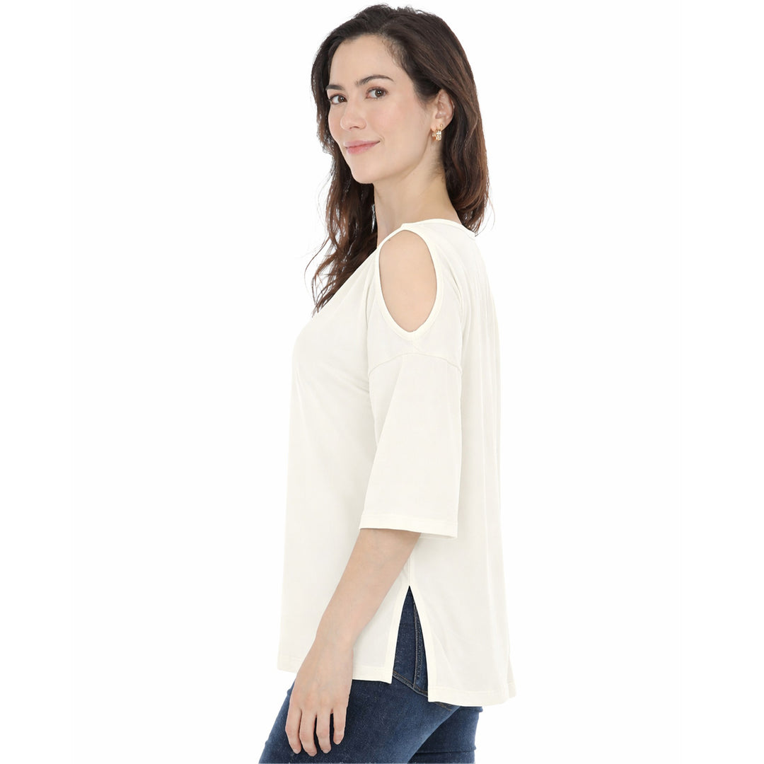 Women’s Casual Cold Shoulder Pullover Top