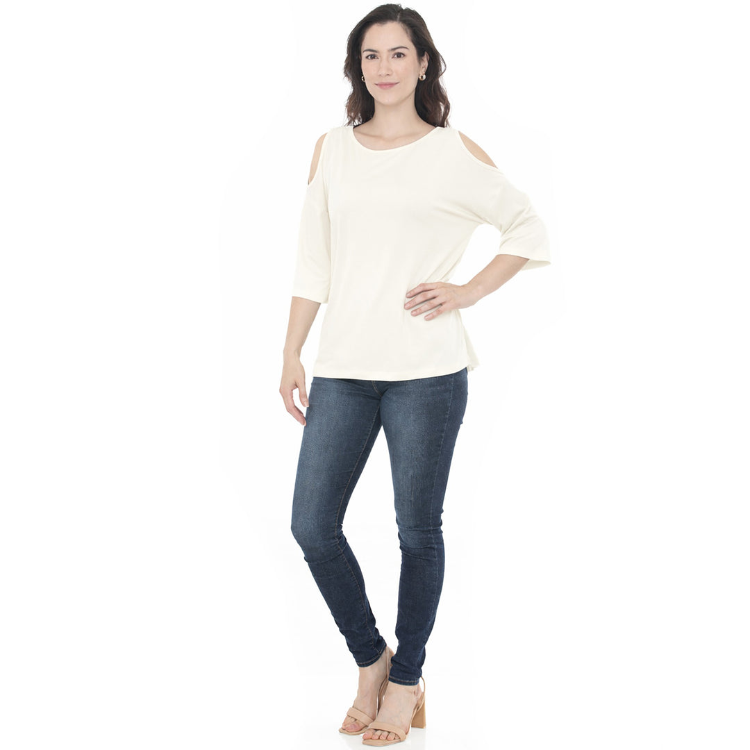 Women’s Casual Cold Shoulder Pullover Top