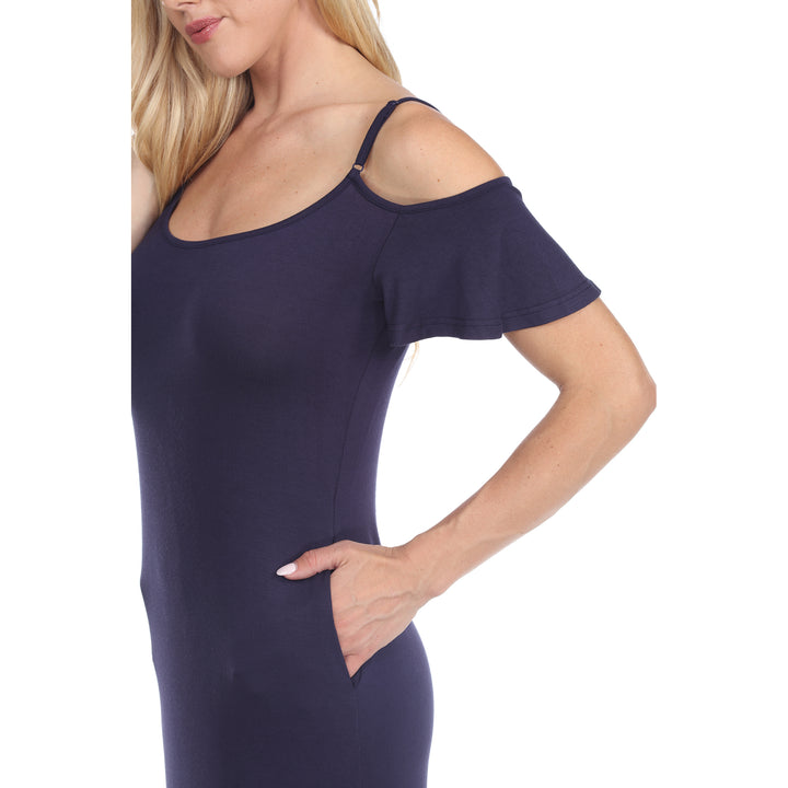 Women's Cold Shoulder Maxi Sundress