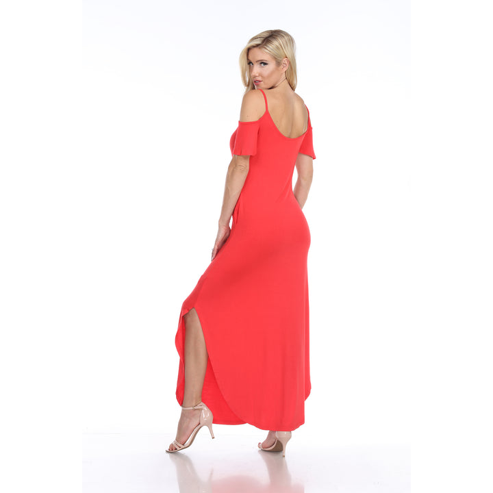 Women's Cold Shoulder Maxi Sundress