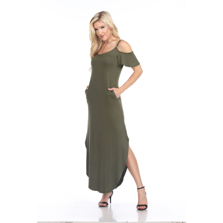 Women's Cold Shoulder Maxi Sundress