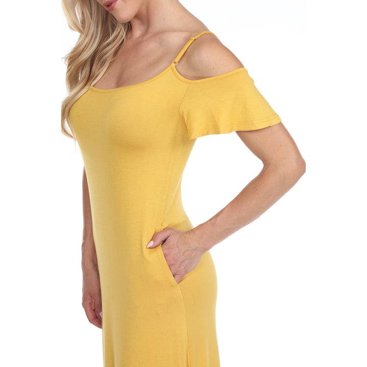 Women's Cold Shoulder Maxi Sundress