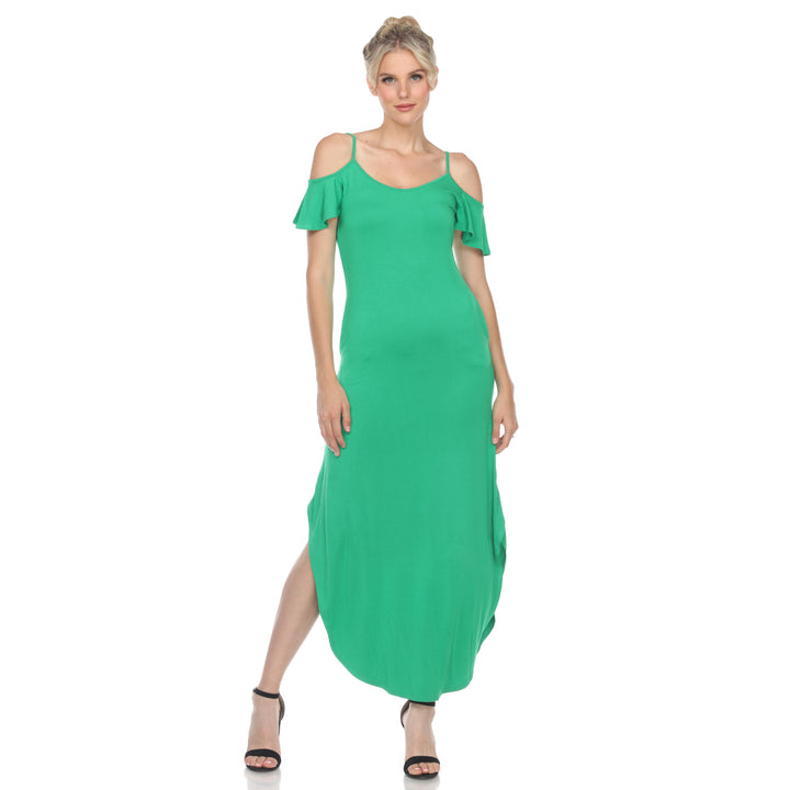 Women's Cold Shoulder Maxi Sundress