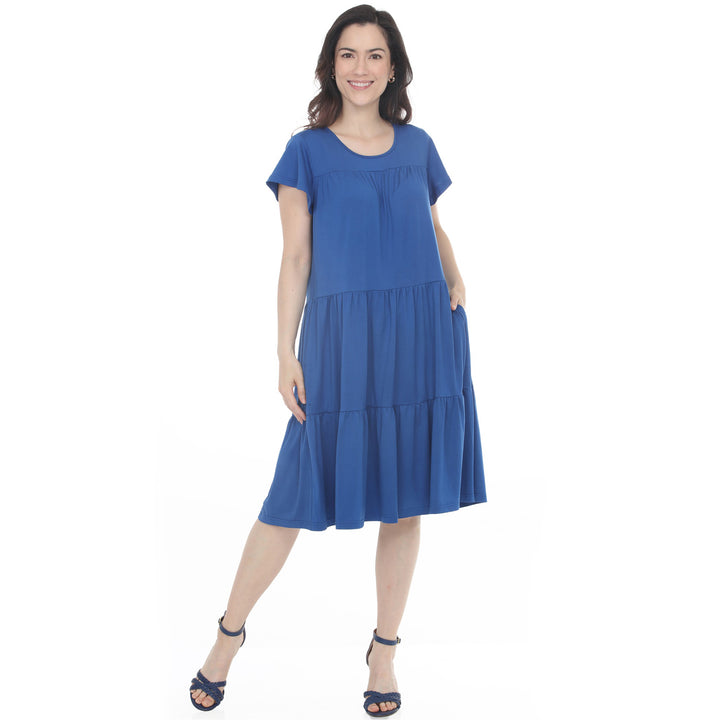 Women’s Flutter Sleeve Ruffle Tiered Dress
