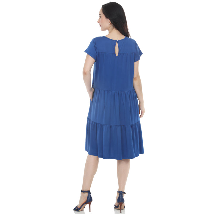 Women’s Flutter Sleeve Ruffle Tiered Dress