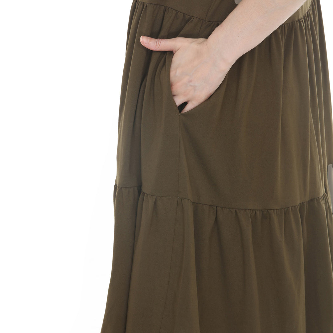 Women’s Flutter Sleeve Ruffle Tiered Dress
