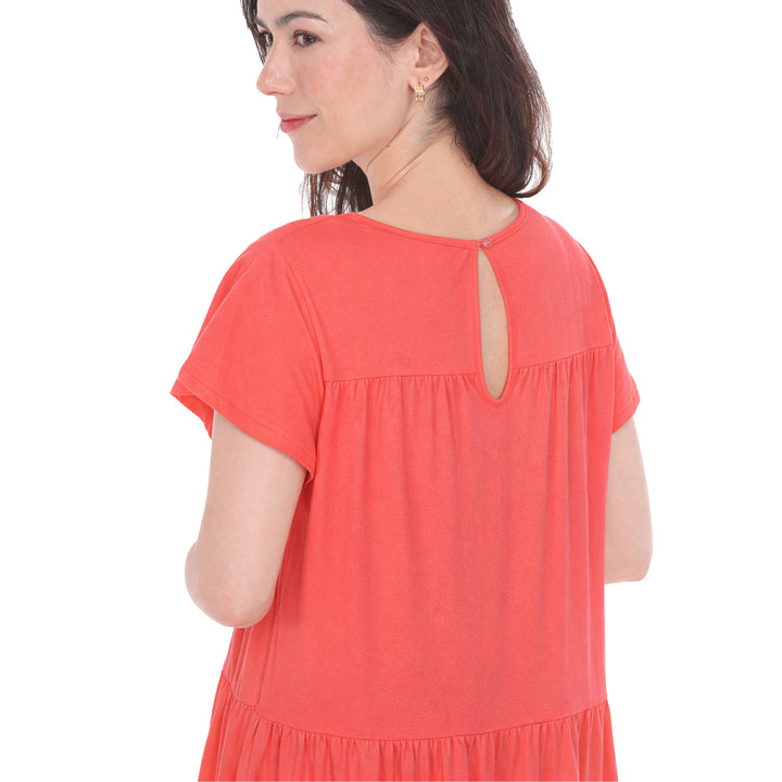 Women’s Flutter Sleeve Ruffle Tiered Dress
