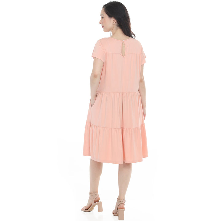 Women’s Flutter Sleeve Ruffle Tiered Dress
