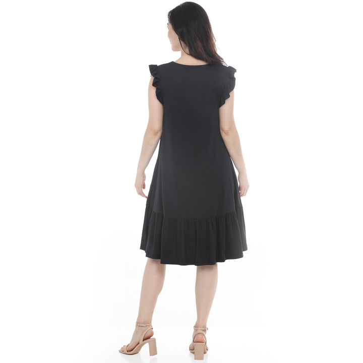 Women’s Button Front Tiered Swing Dress