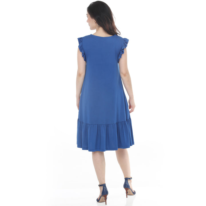 Women’s Button Front Tiered Swing Dress