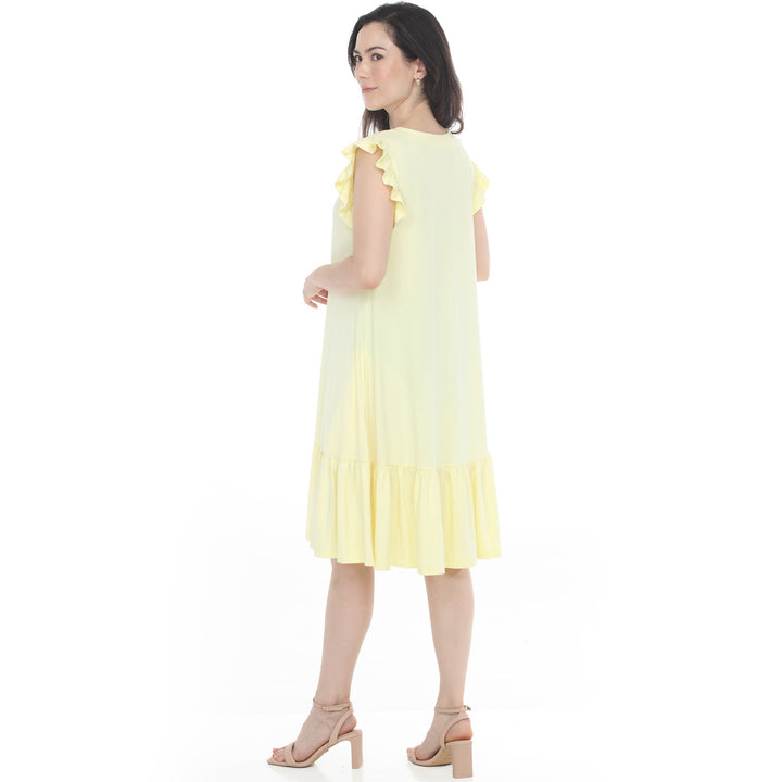 Women’s Button Front Tiered Swing Dress