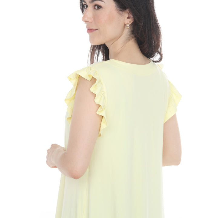 Women’s Button Front Tiered Swing Dress