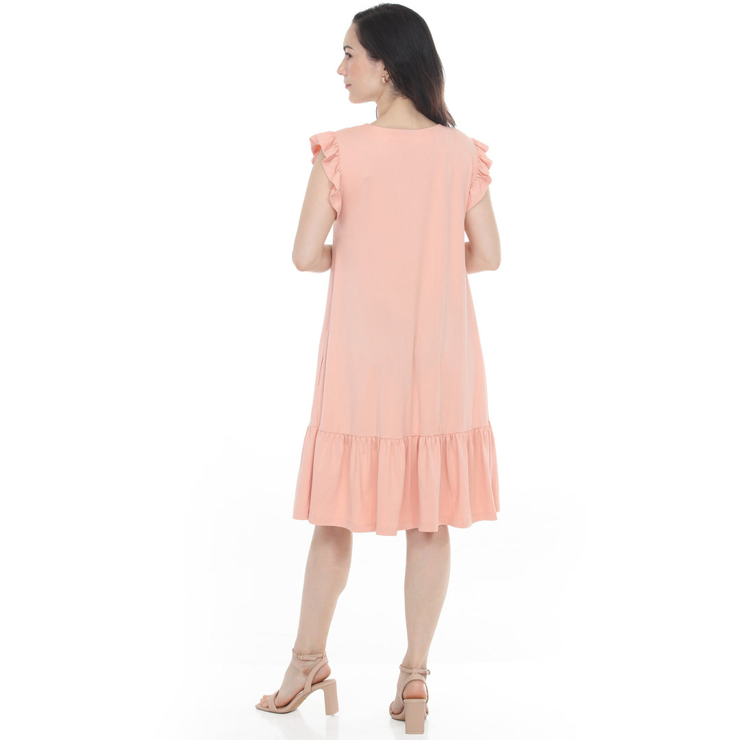 Women’s Button Front Tiered Swing Dress