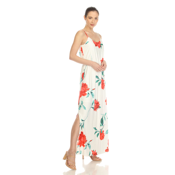 Women's Floral Strap Maxi Dress