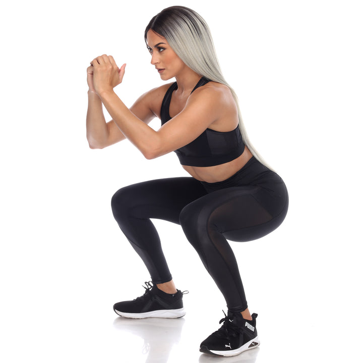 Women's High-Waist Mesh Fitness Leggings