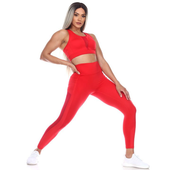 Women's High-Waist Mesh Fitness Leggings
