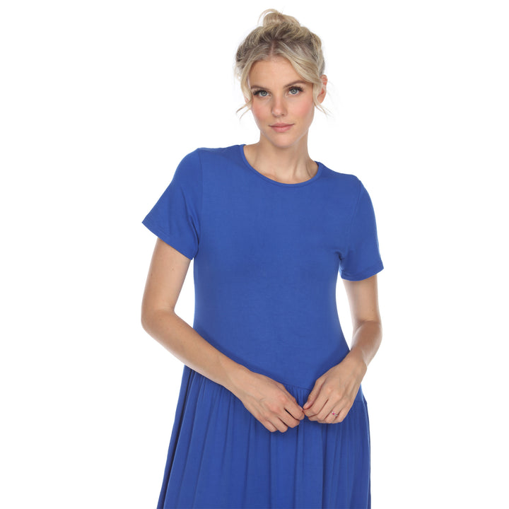 Women's Short Sleeve Maxi Dress