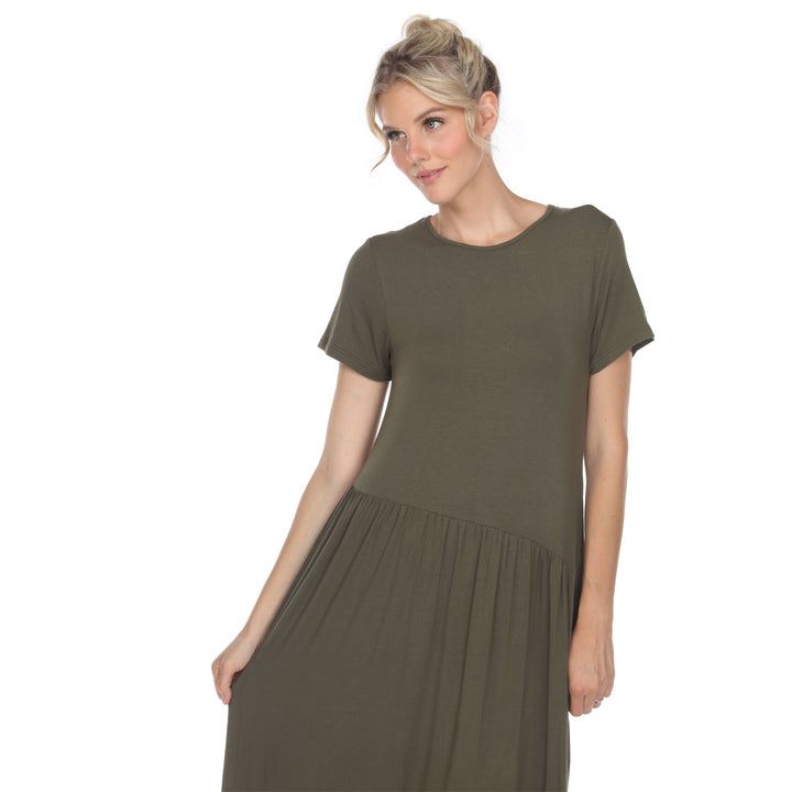 Women's Short Sleeve Maxi Dress