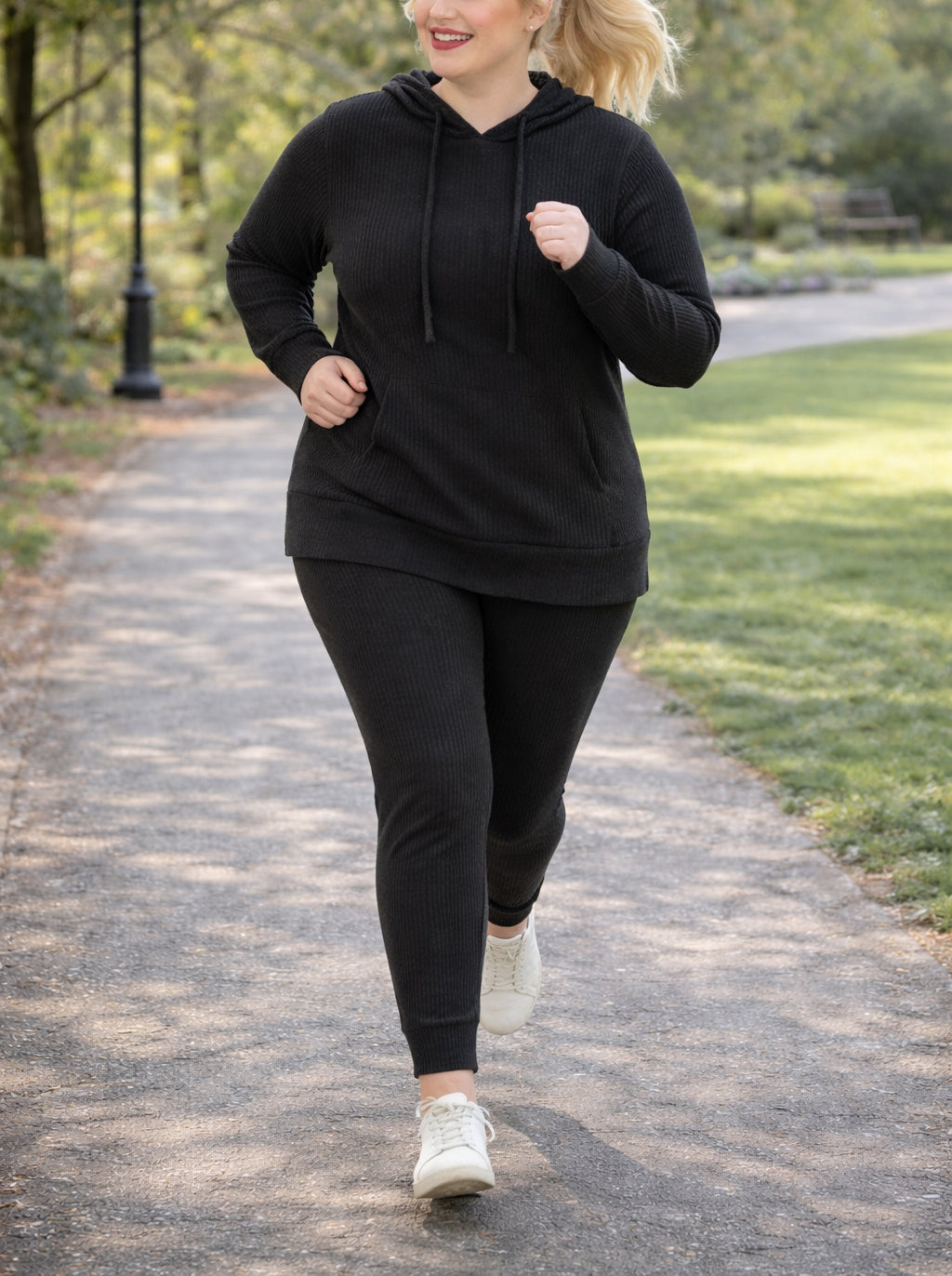 Plus Size Super Soft Two Piece Ribbed Set