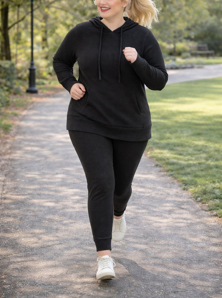 Plus Size Super Soft Two Piece Ribbed Set
