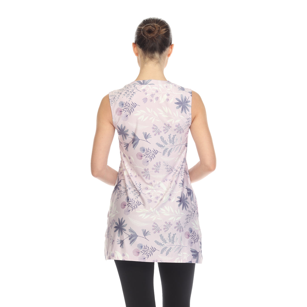 Maternity Floral Sleeveless Tunic Top