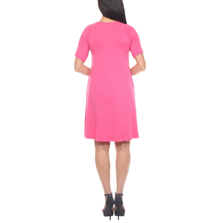 Women's Crisscross Neckline Maternity Dress with Pockets