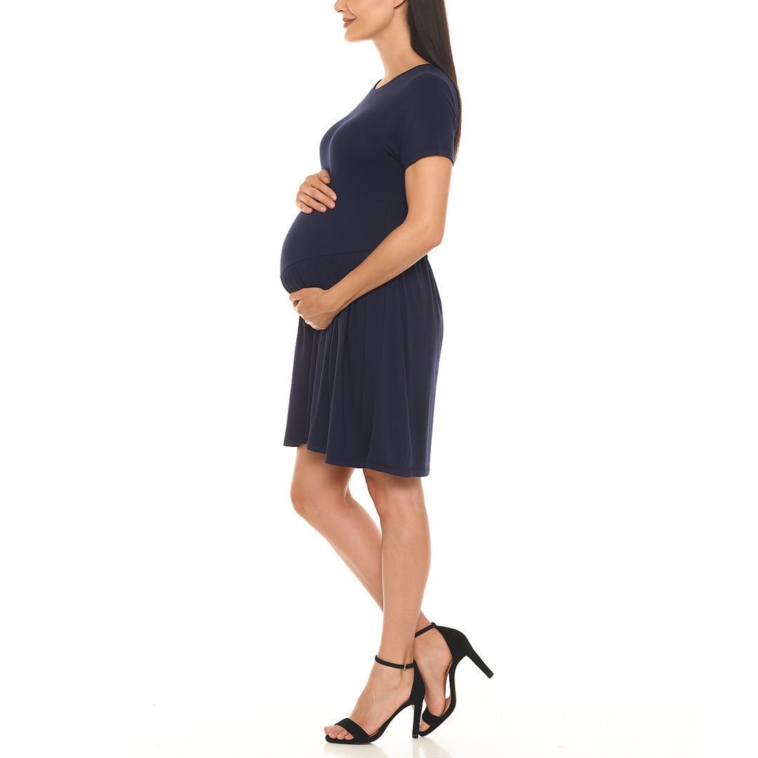 Women's Asymmetrical Waistline Maternity Dress