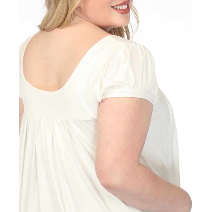 Aqua Cap Sleeve Tunic Top Plus Size