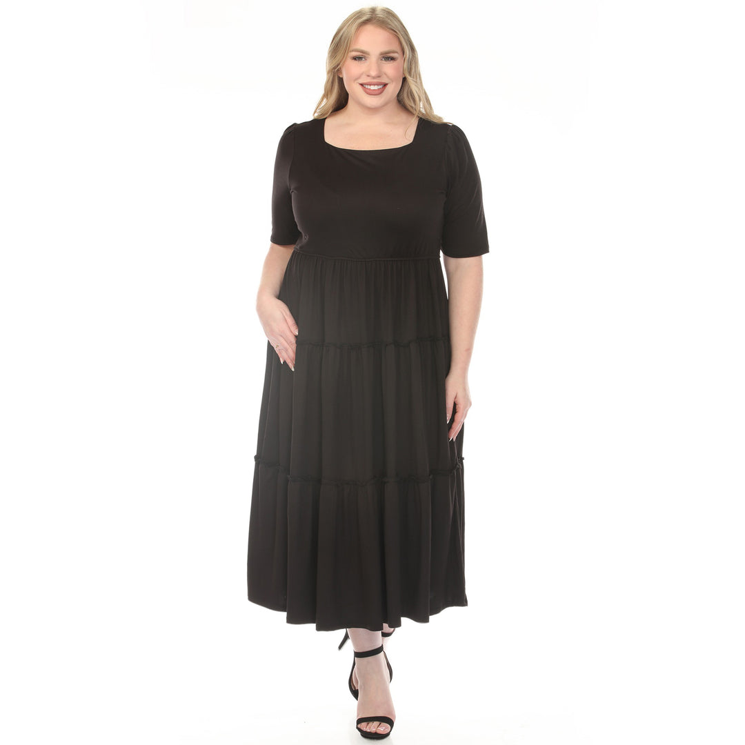 Black Tiered Maxi Dress 3X