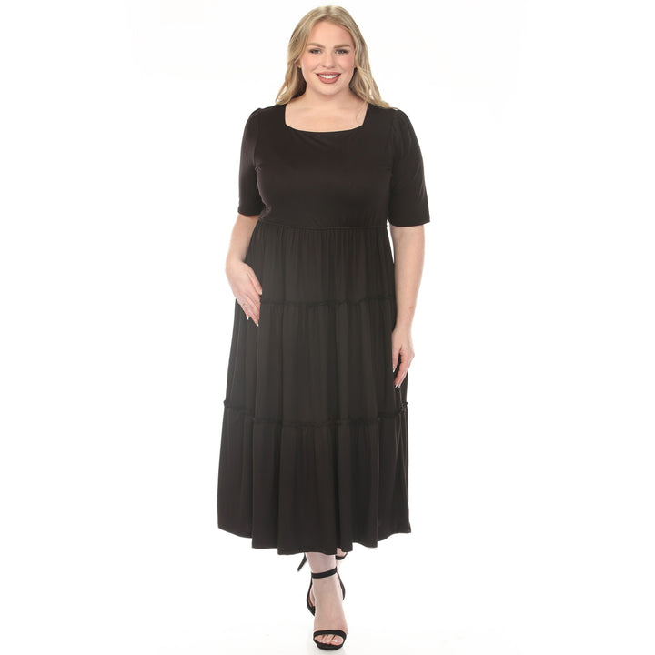 Black Tiered Maxi Dress 3X