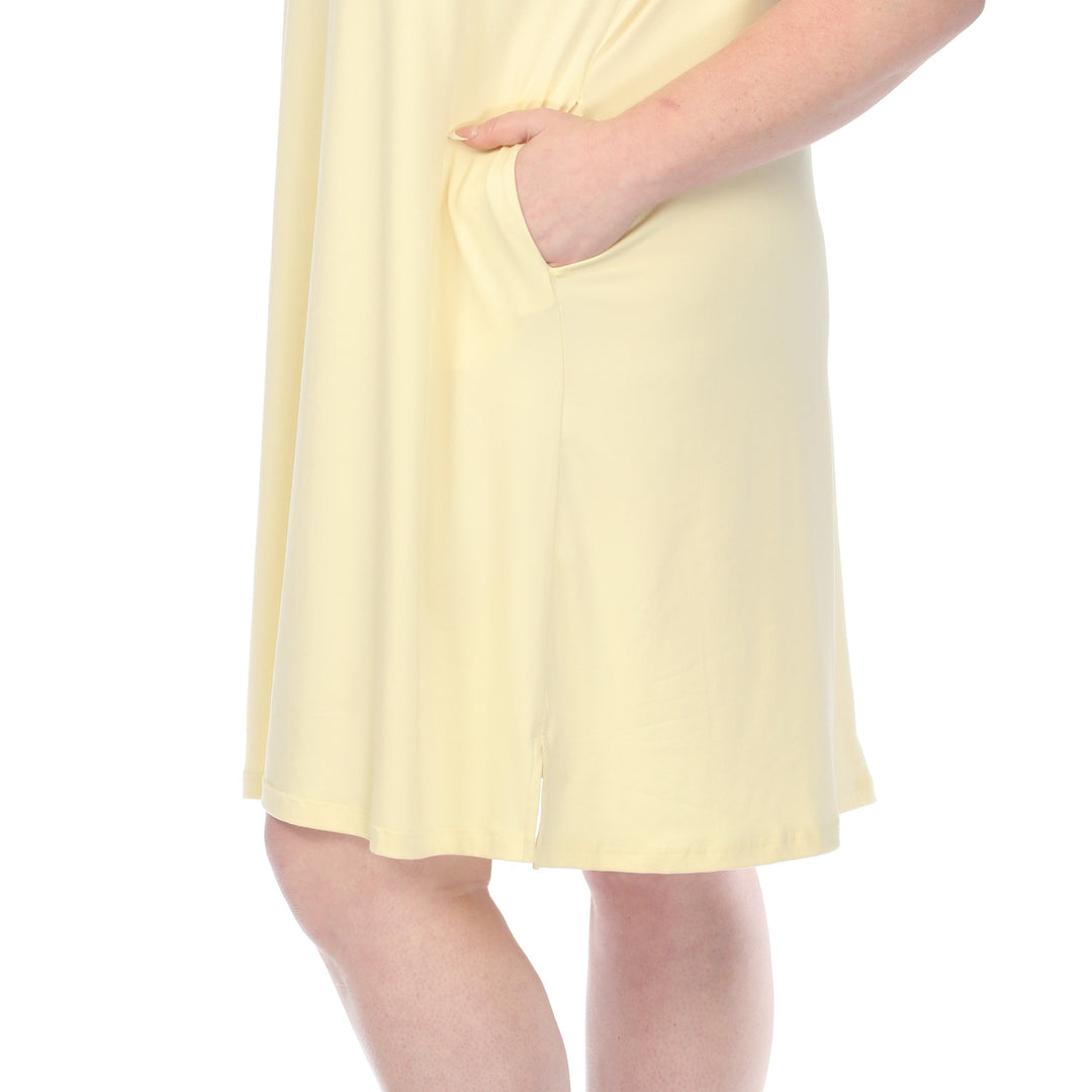 Yellow Ruffle Sleeve Shift Dress 1X