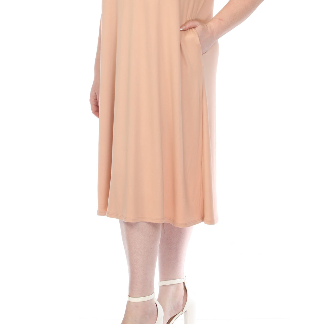 Rose Gold Crew Neck T Shirt Dress 1X