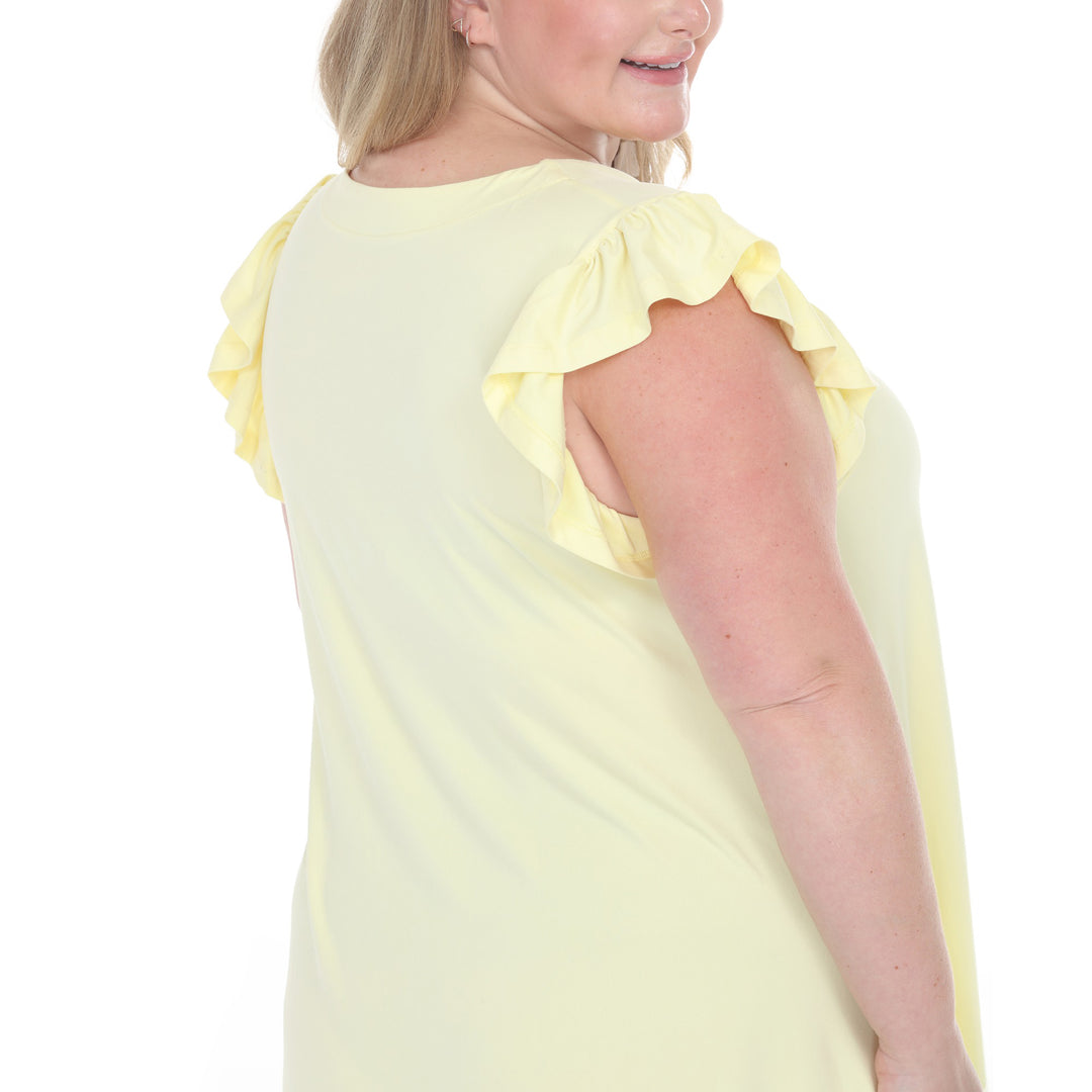 Plus Size Button Front Tiered Swing Dress
