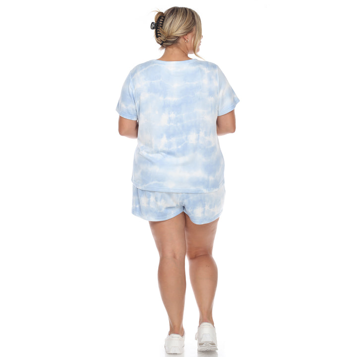 Women's Plus Size 2 Piece Top & Shorts Lounge Set
