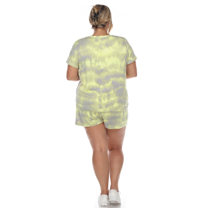 Women's Plus Size 2 Piece Top & Shorts Lounge Set