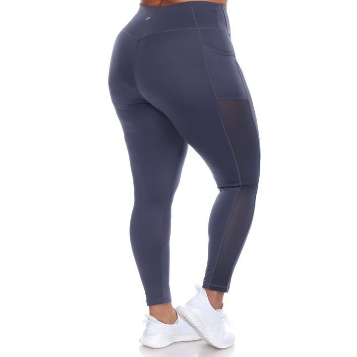 Plus Size High-Waist Mesh Fitness Leggings