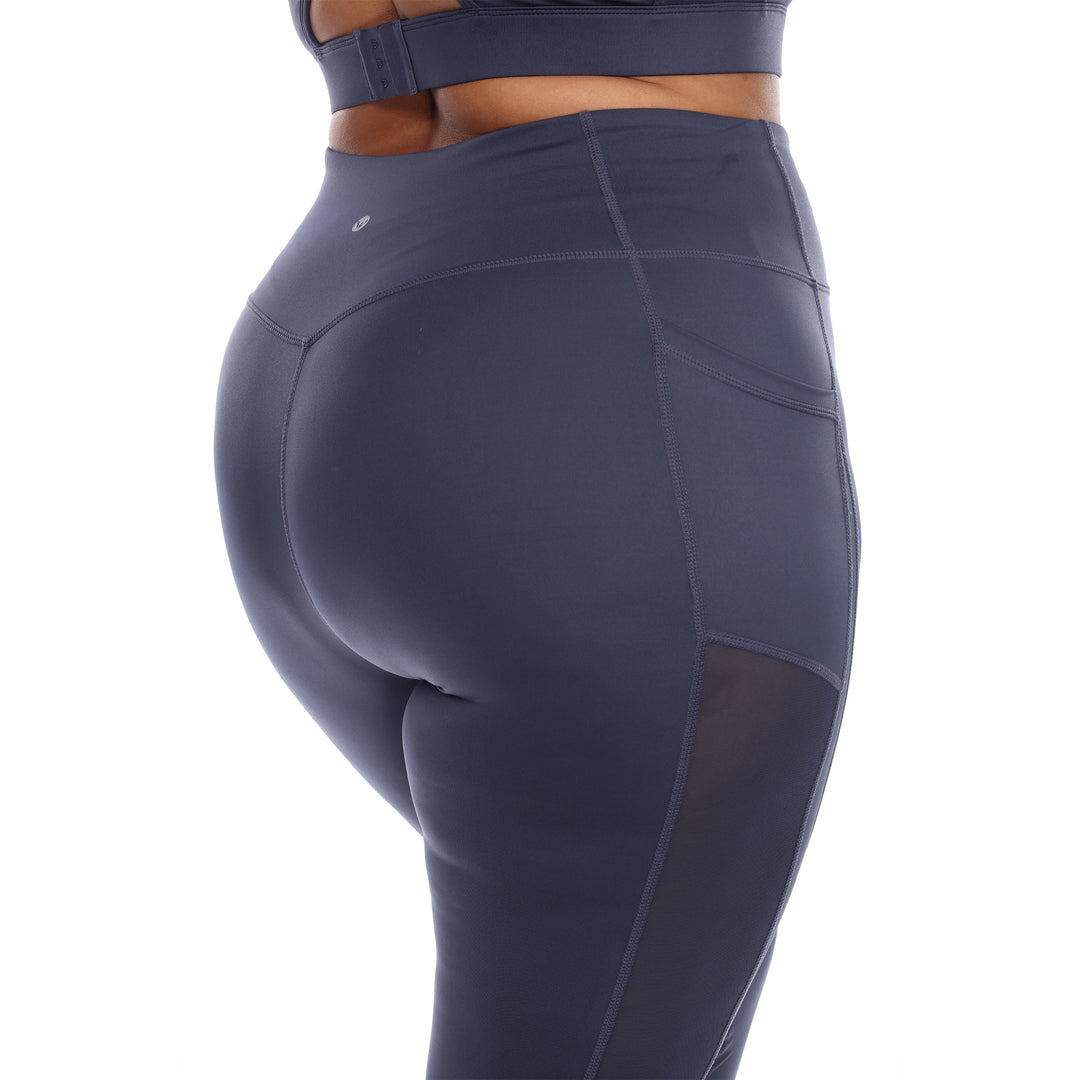 Plus Size High-Waist Mesh Fitness Leggings