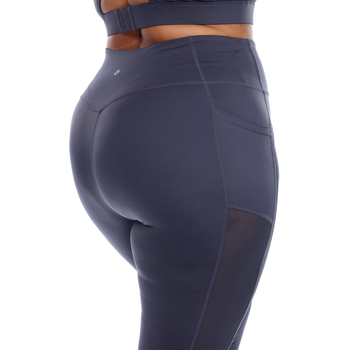 Plus Size High-Waist Mesh Fitness Leggings