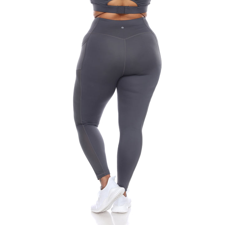 Plus Size High-Waist Mesh Fitness Leggings