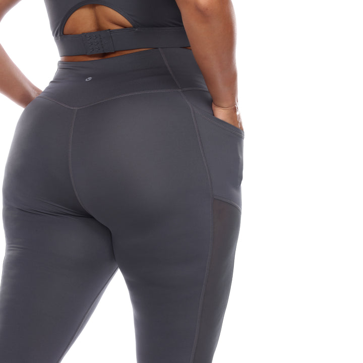 Plus Size High-Waist Mesh Fitness Leggings